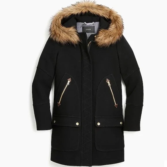 J Crew Stadium Wool Parka 6p - Picture 4 of 4